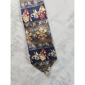 Mark‎ Alexander Necktie Neck Tie Colorful Floral ~ 58 X 4 inches